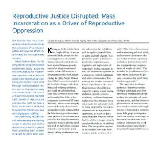 report- mass incarceration as driver for reproductive oppression